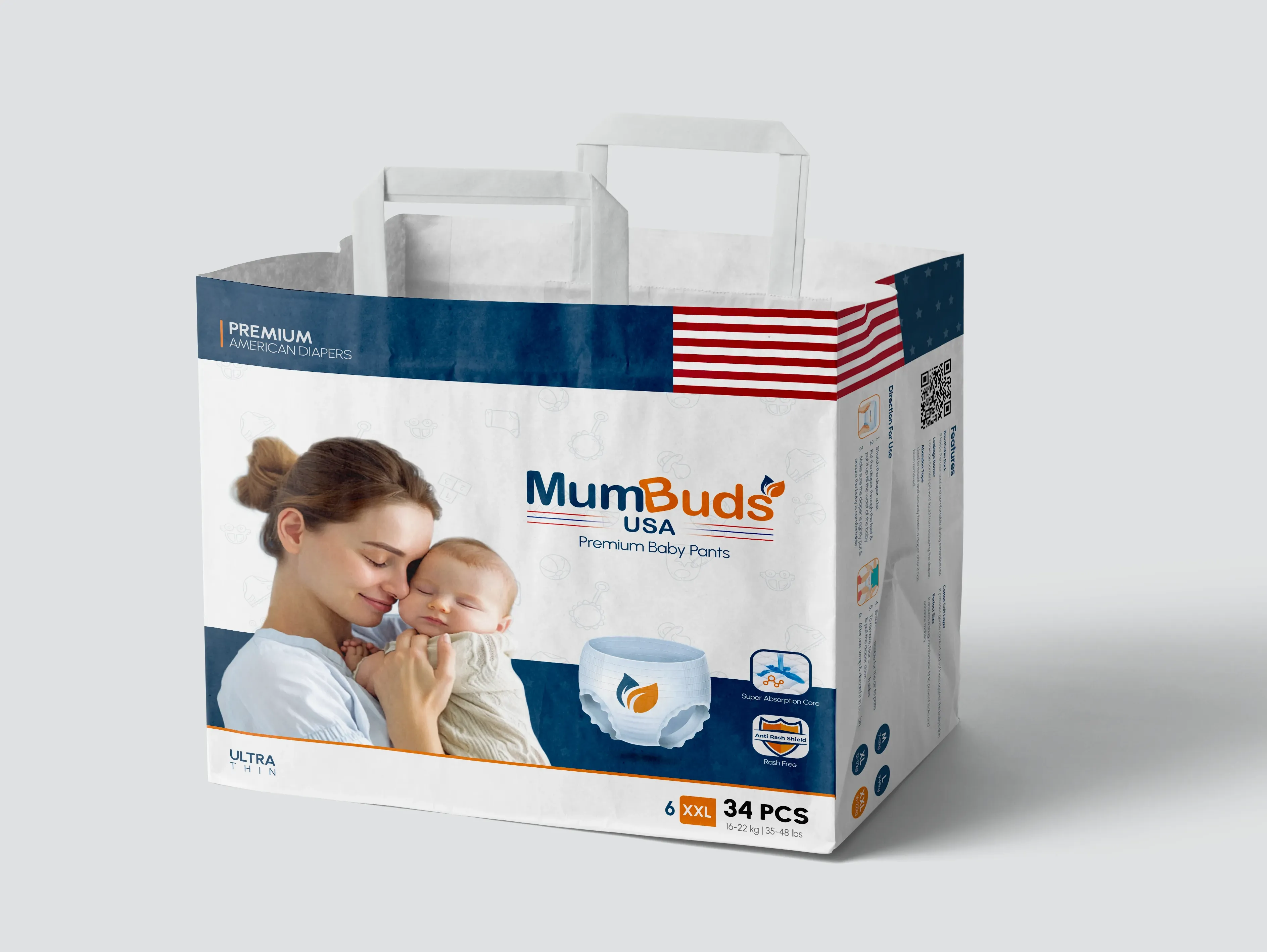 MumBuds Baby Pant Diaper (16-22kg) XXL34